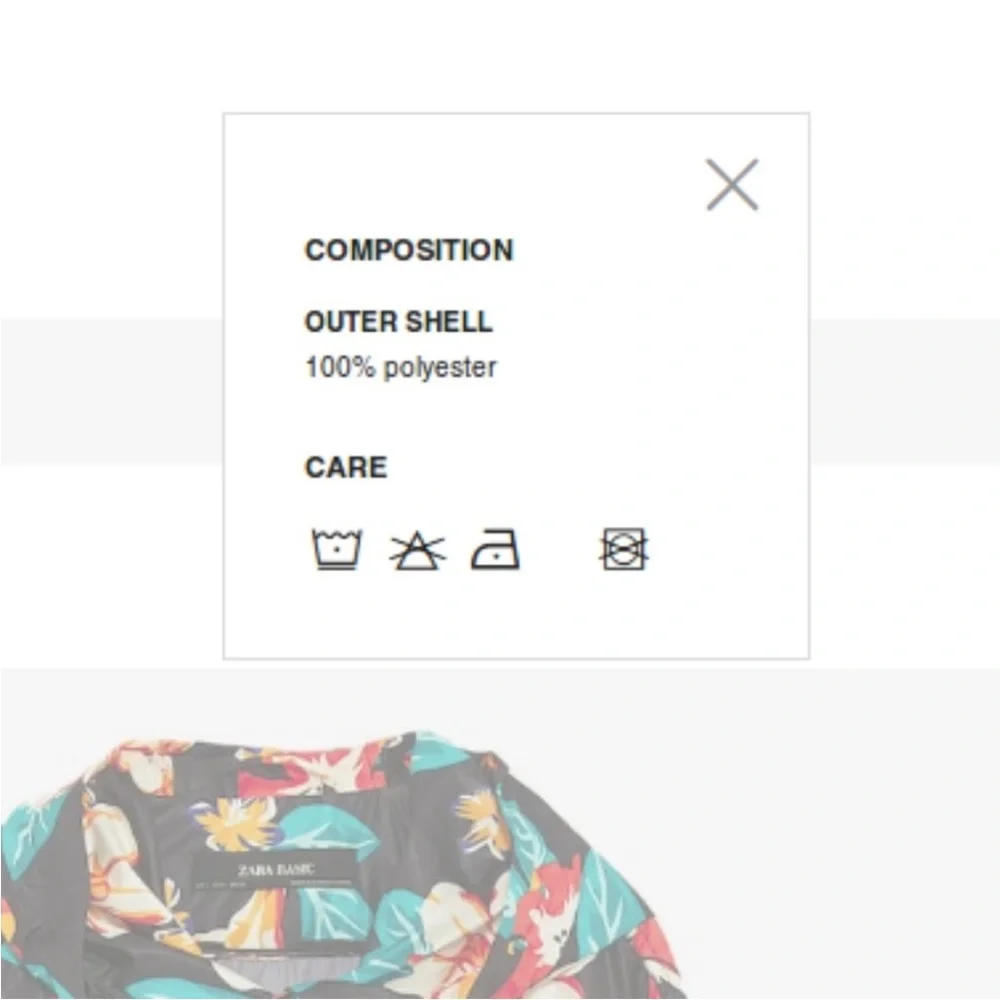 Zara Oversized Floral Hooded Raincoat Size Medium - Picture 4 of 10